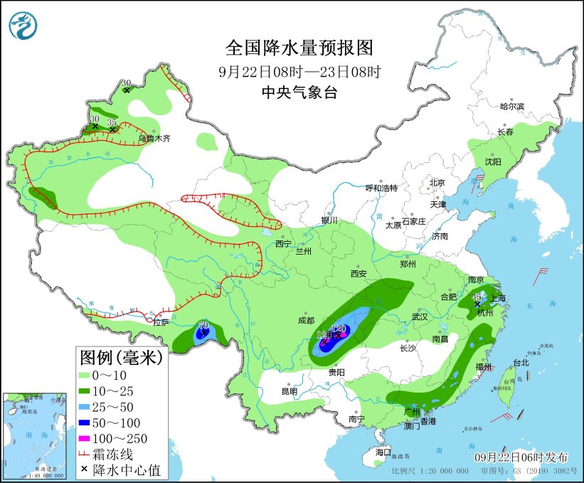四川重庆湖北将有强降水  新疆内蒙古等地将有大风降温(图1)